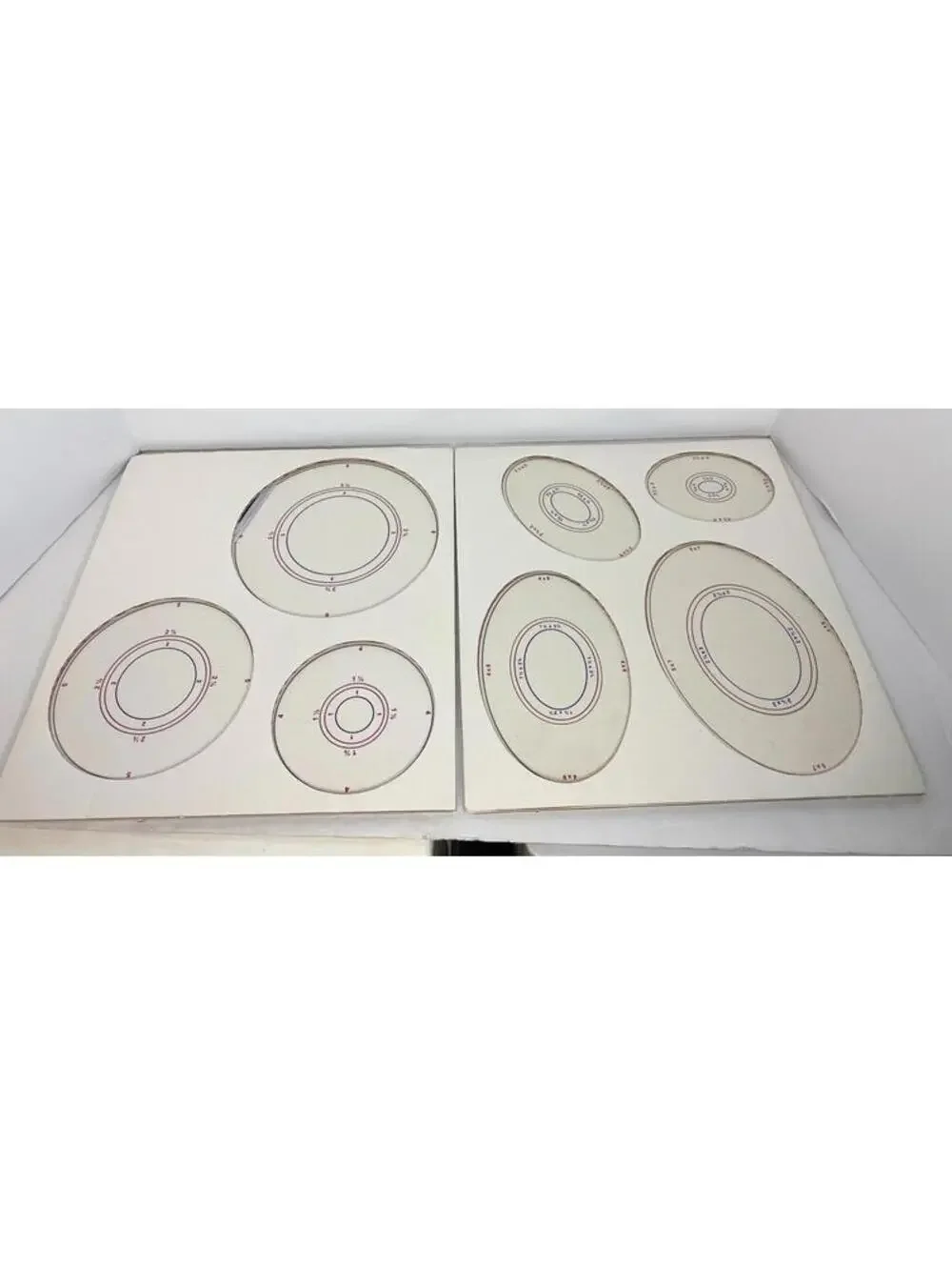 NEW Creative Memories Custom Cutting System 4 Oval & Circles Patterns Templates